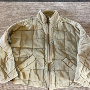 FreePeople bomber jacket, xs, olive green. Like new.